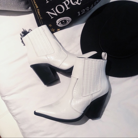 asos white ankle boots